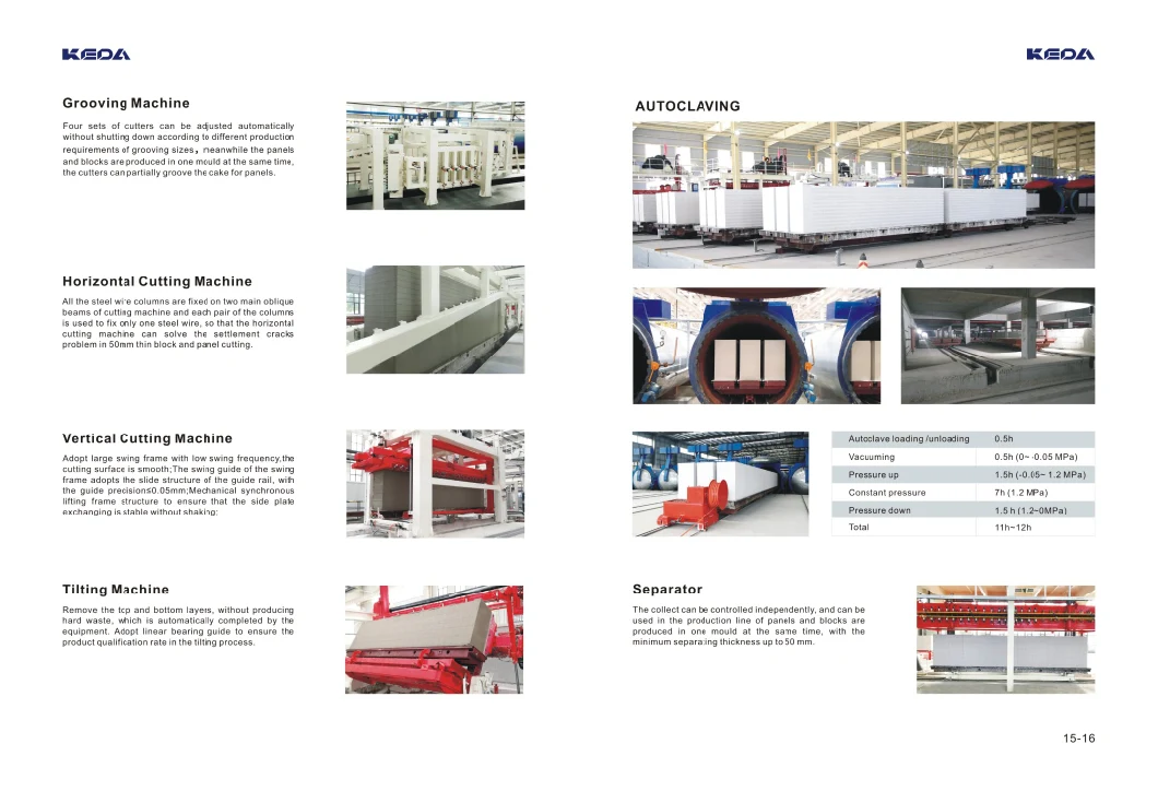 Automatic Concrete AAC Block Production Line with Low Cost